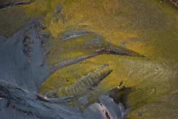texture of rivers from aerial view