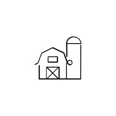 Barn Line Style Icon Design