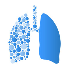 lungs illustration. Tuberculosis concept - obrazy, fototapety, plakaty