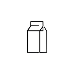 Milk Carton Line Style Icon Design