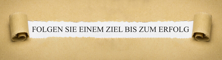 Folgen Sie einem Ziel bis zum Erfolg