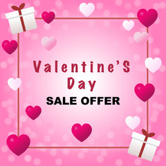 Valentines day greeting card poster sale offer