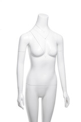 White female mannequin isolated on white background