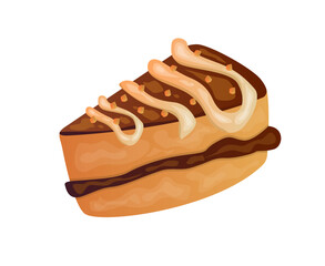 Delicious Chocolate Cake Slice On Transparent Background
