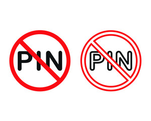 Keep pin password. Illustration vector