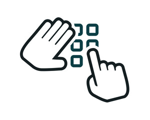 Input pin password. Illustration vector