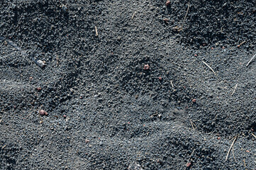 Detail of the texture of the soil with volcanic gravel of Sunset Crater Volcano National Monument