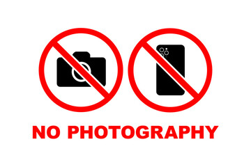 撮影禁止のイラスト