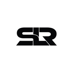 SLR letter monogram logo design vector