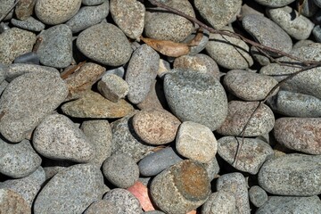 pebbles on a beach in tasmania australia