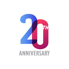 20 years anniversary colorful logo