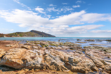 Astonishing summer morning on the Giallonardo beach.