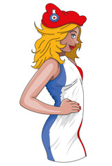 Mariane avec le bonnet phrygien bleu blanc rouge 