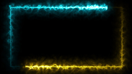 neon light frame on a dark background