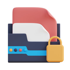 3d illustration of folder security