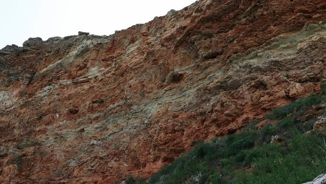 Kaliakra Cape Cliffs In Bolata Bay Of Black Sea Coast, Bulgaria. Low Angle