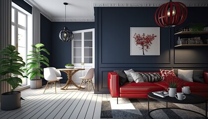 Interior of modern living room. generative Ai