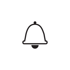 Bell Icon in trendy flat style isolated