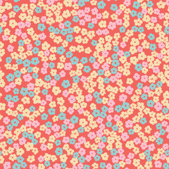 Seamless pattern with flowers. Vector background, print, design