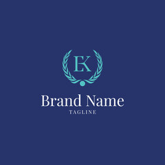 Wheat EK elegance luxury logo blue