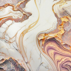 Marble texture with gray, white and golden veined illustration