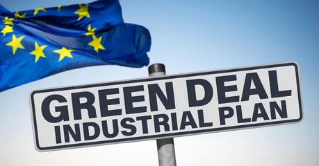 Fotobehang Green Deal Industrial Plan, Europe © hkama