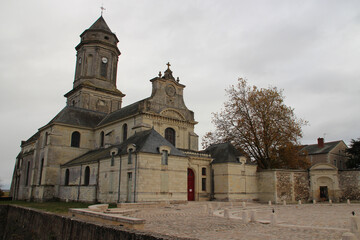 Fototapeta na wymiar Abbey church at Saint-Florent-le-Vieil (france)