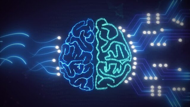 Artificial Intelligence Brain Concept Animation