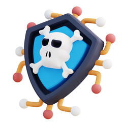 3d illustration of cybersecurity