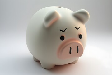 Unhappy Sad Piggy Bank, Not Used & No coins