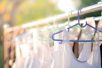 clothes hanging on a clothesline