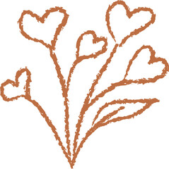 heart handdrawn organic shape decorative brush element