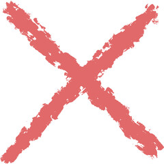 cross handdrawn organic shape decorative brush element