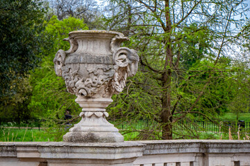 A beautiful sculptured vase in Hyde Park, London, England