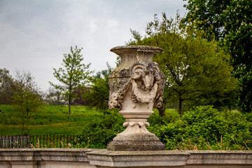 A beautiful sculptured vase in Hyde Park, London, England