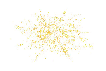 Background explosion burst plume golden abstract grainy texture, crumbs. Gold dust. Sand particles grain. Pieces abstract. plume. Jewelry, carefully placed by hand. Jewel confetti. Vector