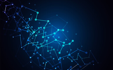 Wire line future digital network technology background.	