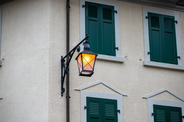 street lamp in the town