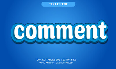 Comment 3d text effect, typography design
