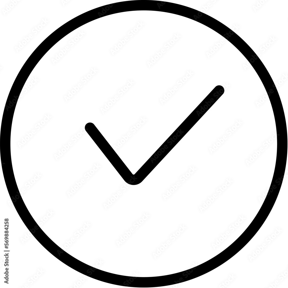 Poster checkmark isolated line icon. editable stroke. vector image that can be used in apps, adverts, shops