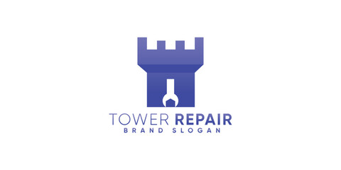  TOWER REPAIR LOGO WITH MODERN STYLE PREMIUM VECTOR