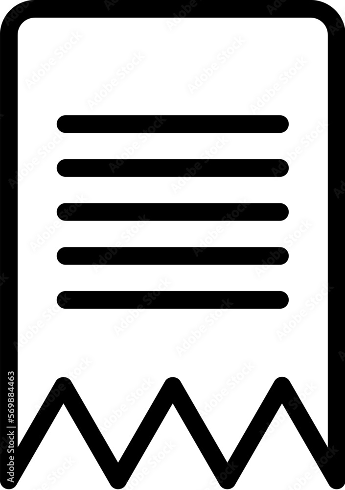 Poster receipt for customer isolated line icon. editable stroke. vector image that can be used in apps, adv
