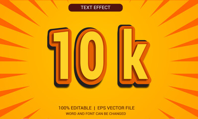 10k 3d text effect, typography design