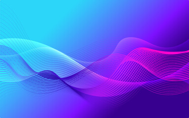 Vector abstract wave line colorful landing page flat background vector design	