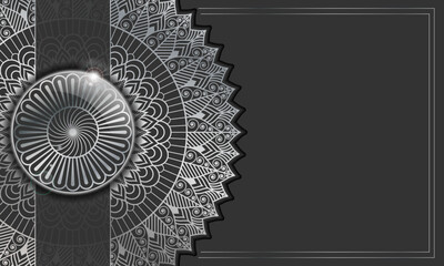 Luxury mandala vector background for yoga, meditation poster. Ornamental Background. Mandala Vector Design Element. Round ornament decoration. Line flower pattern. Complex flourish weave medallion.