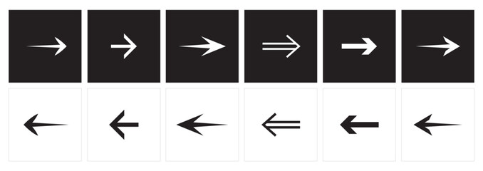 Arrow vector set. Modern and simple arrow icons. Arrow Cursor Vector. Black and white illustration symbols. Arrow signs.