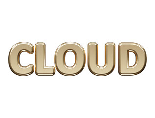 Cloud text effect vector illustration transparent element