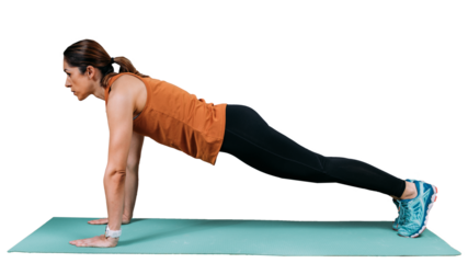 Plank Exercise, isolated, Transparent Background
