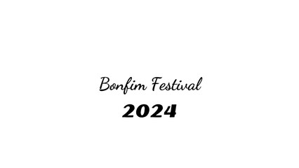 Bonfim Festival wish typography with transparent background