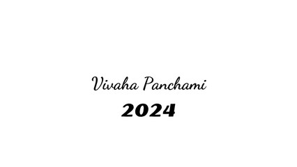 Vivaha Panchami wish typography with transparent background